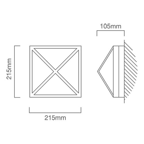 BULKHEAD SMALL W/CROSS BLACK OR WHITE - Image 2