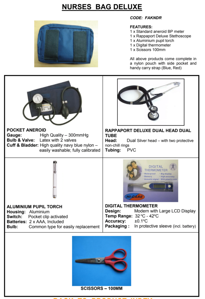 NURSES BAG - DELUXE KIT