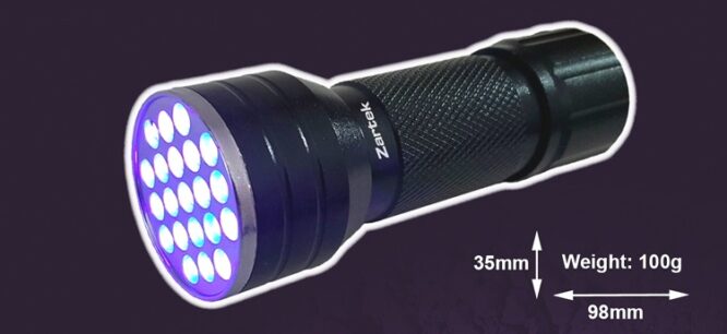 UV FLASHLIGHT - 21 LED : ZA-493 ULTRAVIOLET FLASHLIGHT