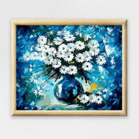 DIY ADULT PAINT BY NUMBERS WITH FRAME - FLOWERS (VARIOUS)