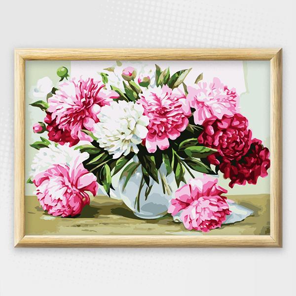 DIY ADULT PAINT BY NUMBERS WITH FRAME - FLOWERS (VARIOUS) - Image 11