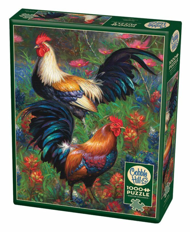 ROOSTERS - 1000 PIECE PUZZLE - OS80217 - Image 3