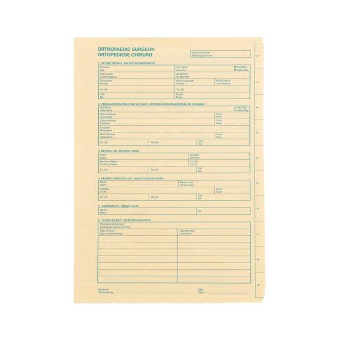 ORTHOPAEDIC SURGEON MEDICAL FILE