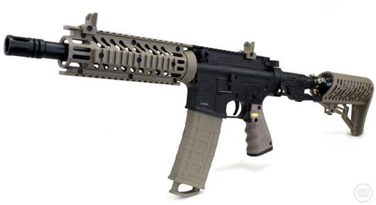 TIPPMANN TMC RIFLE BLACK / TAN (WITH AIR-THRU ADJUSTABLE STOCK) - 0.68 CAL - Image 5
