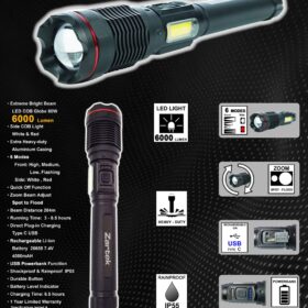ZA-816 MEGA POWER 6000 LUMEN TORCH / FLASHLIGHT – NEW PRODUCT RELEASE
