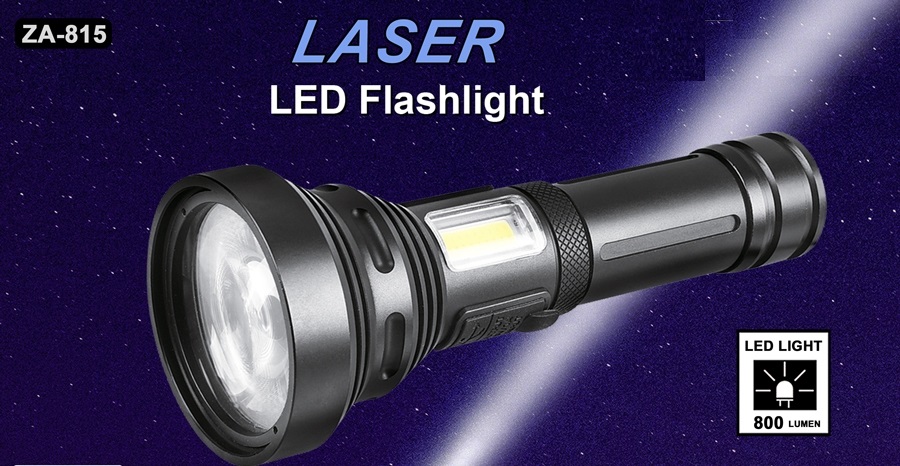 ZA-815 LASER LED FLASHLIGHT USB RECHARGEABLE - Image 2