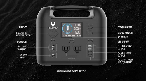 PORTABLE BUILT IN 500W INVERTER POWER GENERATOR | 518Wh LITHIUM BATTERY - Image 8